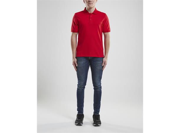 Craft Casual Polo Pique Herre Bright red L