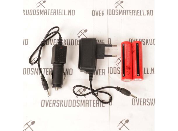 Hodelykt, 3x CREE XM-L T6 LED Oppladbar m/batterier, 1500 lm
