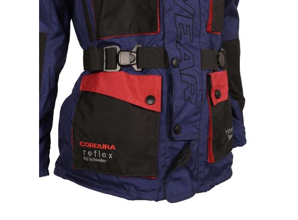 MC-jakke, Bikewear Touring 2000 Permatex/Cordura®, Sort/blå/rød S