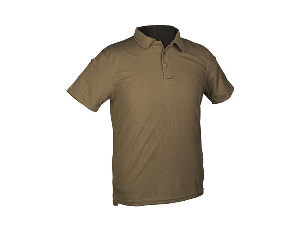 Taktisk kortermet poloskjorte Herre, Olivengrønn XL